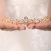 JWICOS Gold Princess Tiara Crown for Girls Wedding Headband Headpieces for Birthday Pageant Prom Bridal Party Photography