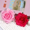 3Pcs Rose Hair Clip Flower Hairpin for Woman Girl, Hawaiian Fabric Rose Brooch Floral Clips Headpieces for Wedding Summer Beach Party