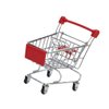 ibasenice Mini Supermarket Handcart, Shopping Trolley Toy Storage Container Toys Mini Carts Red Shopping Cart