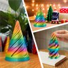 Impossible Cone-3D Printed Spiral Cone Fidget Toy, Helix Nut Spiral Cone Fidget Toy, 4inch Impossible Pyramid Passthrough Sculpture Pass Through Pyramid for Home Office Desk Stress Relief