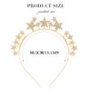 Fashey Halo Crown Headband Rhinestone Star Crown Headbands Goddess Halo Crown Costume Boho Bridal Wedding Headpiece Hair Accessories for Women and Girls (Gold)