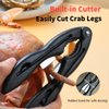 ADORAMBLING Crab Crackers and Tools Multifunctional Crab Leg Crackers Efficient Lobster Crackers Sturdy Seafood Crackers and Tools Portable Lobster Crackers and Picks Set Crab Claw Crackers Black
