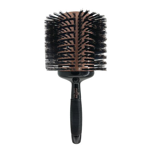 Phillips Brush Luxe Tourmaline Monster Vent 1 Professional Hair Brush (5” Diameter Barrel) - Vented Hairbrush Nylon Reinforced Boar Hair Bristles, Sleek Copper & Black Color
