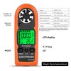 Anemometer Handheld, AP-816B Wind Speed Meter with Protective Shell for Measuring Wind Speed Temperature and Max/Average/Current, Mini Anemometer for Windsurfing Sailing Fishing Outdoor Activities