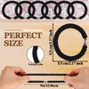 Nogeqi 24 Pcs Black Braided Ponytail Holder, Elastic Womens Hair Ties Thick, Strong Hair Ties with Bead, Damage Free Men Hair Ties, Hairtie with Gentle Hold for Women and Girls Hair Accessories