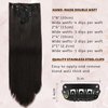 Natural Black Hair Extensions Clip in Human Hair For Women 70g 100% Remy Virgin Human Hair Clip In Extensions Double Weft Clips Straight Soft Hair No Tangles 12inch