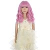 PATTNIUM Light Pink Wig Kids Short Wavy Wig Pink Wig with Bangs Girls Pink Wig Synthetic Wig Cosplay Costume Wig (Light Pink)