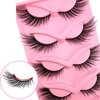 Fox Eye Lashes Wispy Eyelashes 19mm Long Cat-Eye Lashes Angel Wing Lashes Faux Mink False Eyelashes Natural Look 5 Pairs pack(XF06)