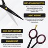 Hair Cutting Scissors 6.5" - BarbaQo Hair Shears With Sharp Razor Edge Blade, Premium Stainless steel Barber Scissors for Professional Barbers, Men, Women, and Adults