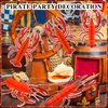 Jetec 6 Pcs Tissue Crab Lobster Honeycomb Centerpiece Crab Lobster Party Decorations Hanging Crab Lobster Table Decor for Summer Sea Animal Beach Birthday Party Supplies(Lobster)