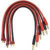 HIRCQOO 3Pcs RC Banana Plugs 4mm Bullet to Deans T Plug Adapter 12AWG 30CM (11.8inch) Charging Cable for RC Helicopter Quadcopter LiPo Batteries Vehicle Adapter Lead