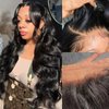 AUOCATTAIL Glueless Wigs Human Hair Pre Plucked Pre Cut 150% 13x4 Hd Transparent Lace Front Wigs With Baby Hair 28 Inch Body Wave Human Hair For Black Women