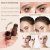 Eyebrow Stamp Stencil Kit - Eyebrow Stamp and 34 Reusable Eyebrow Stencils for Perfect Eyebrow Makeup, Waterproof, Long-Lasting(Medium Brown)