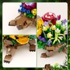 Sea Turtle Succulent Planter Building Set, Turtle Flowers Pot Building Kit, Animals Botanical Collection Blocks Toys, for 6+ Boys, Girls, Women, Home Plants Decor Gift Idea for Christmas (509Pcs)