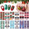 12 Sheets Christmas Full Nail Wraps, EBANKU Adhesive Nail Art Polish Stickers Santa Claus Penguin Snowman Design Nail Art Decals Strips with 1 Piece Nail Files for Women Girl Christmas Nail Decoration