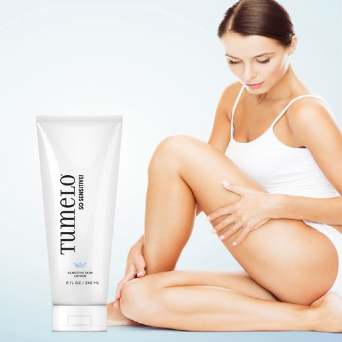 Tumelo So Sensitive! Dry & Sensitive Skin Lotion with Macadamia and Coconut Nut Oil 8 oz Bottle - Unscented, Paraben-Free, Non GMO