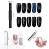 YECIRALA 10Pcs Cat Eye Magnet for Nails 3D Cat Eye Nail Art Magnet Strong Pen Double Head Cat Eye Magnet Stick Cat Eye Gel Nail Polish Magnet Manicure Tool For Nails Double-Head Nail Magnetic Stick