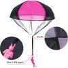 NANASO Parachute Toy, No Tangle Throw Throwing Parachute Men, Outdoor Children's Paratrooper Toy, Hand Throw Parachute Army Man (Red,Yellow,Blue,Rose Red,Orange,Green,Army Green,Camouflage)