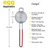 CAMKYDE Egg Separator Food Grade Stainless Steel Egg Yolk White Separation Tool (Red)