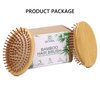 2pcs Bamboo Brush for Hair Growth No Handle Design Bamboo Hairbrush Natural Scalp Brush Mini Anti-Static Air Cushion Massage Comb for Women Men & Kids