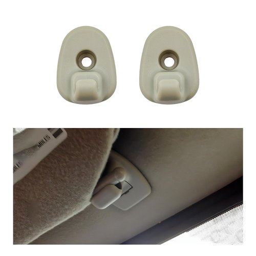 Dickno 2 PCS Car Sun Visor Clips, Auto Interior Sun Visor Support Clip Retainer Replacement Compatible with Liberty 2005-2012 Nitro 2008-2012, OEM Number 1AR26BD1AA 1AR26DW1AA