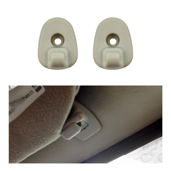 Dickno 2 PCS Car Sun Visor Clips, Auto Interior Sun Visor Support Clip Retainer Replacement Compatible with Liberty 2005-2012 Nitro 2008-2012, OEM Number 1AR26BD1AA 1AR26DW1AA