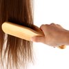 Chazcool Double Sided Bristle Hair Brush, Clamp Hair Brush Use for Smoothing and Straight Hair Styles, Wooden Hair Straightening Brush