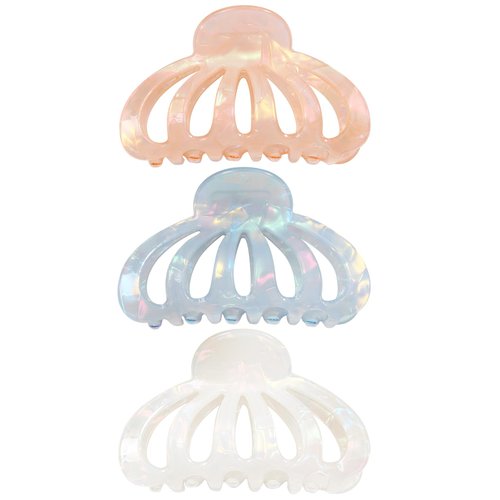 Jayongnee clip Shell Hair Claw Clips Strong Hold Big Hair Jaw Clips for Thick Hair - Bohemian claw clip with Thin Hair Design, Hair Claw Clips for Fashionable Looks - Firm and Attractive