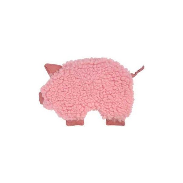 Vo-Toys Flat N Fuzzy Fleece Pig Dog Toy, 12-Inch