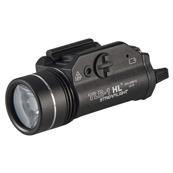 Streamlight 69260 TLR-1 HL 1000-Lumen Weapon Light with Rail Locating Keys and Lithium Batteries, Box, Black
