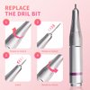Yasterd Electric Nail Drill, Portable Rechargeable 45000RPM Electric Nail File Machine Professional for Acrylic Gel Nails Polishing Removing, Cordless Efile with Drill Bits Kit for Manicure Salon Home