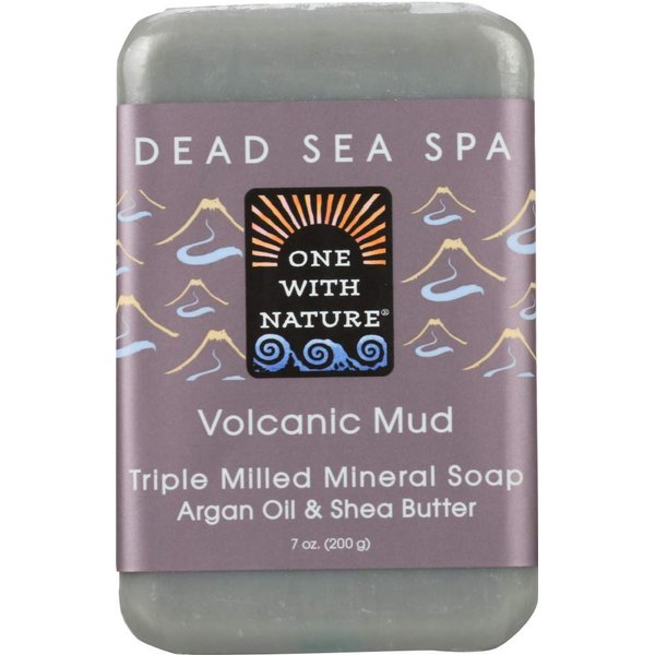 One With Nature Volcanic Mud Bar Soap, 7 Ounces (Pack Of 3)