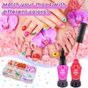 BATTOP Kids Nail Polish Set for Girls, Nail Art Kit for Girls with Nail Dryer & 3D Decoration Cool Birthday Gifts for 7 8 9 10 11 12+ Year Old Girl