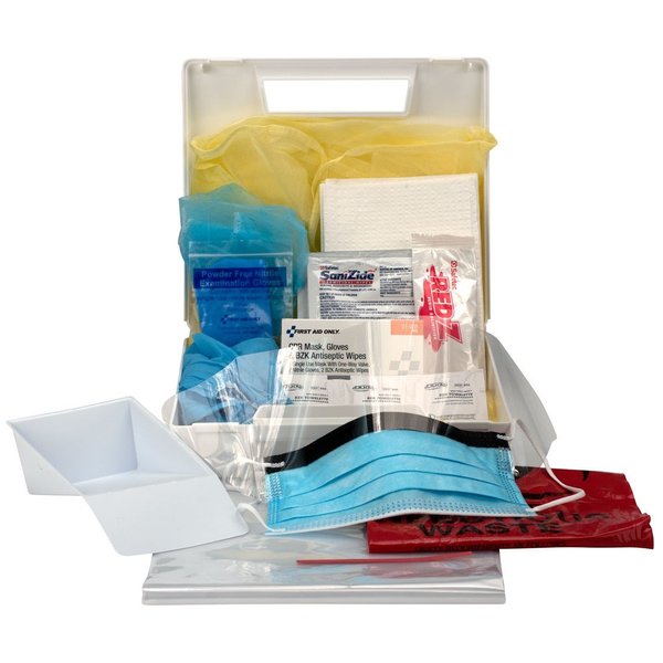 First Aid Only 216-O Blood Pathogen Clean Up Kit with 6-Piece CPR Pack, 29-Piece Body Fluid Clean Up Kit in Plastic Case
