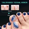 UNA GELLA Toe Nail Tips 504Pcs Short Square False Soft Gel Full Cover Fake Toe Nails Matte Toe Nails 12 Sizes Pre-shape Fake Toenails Gel X Toe Nail Tips For Nail Extension Home DIY Nail Salon