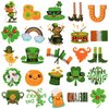 St Patricks Day Glitter Tattoos for Kids, Saint Patricks Day Accessories Shamrock Leprechauns Temporary Tattoos Stickers 6 Sheets