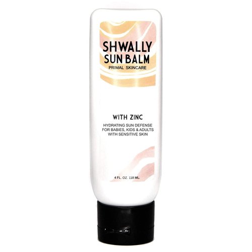 Shwally Zinc & Avocado Mineral SunBalm 30SPF, The Only Real Primal Sun Lotion - 100% Grass Fed Tallow, Avocado Oil & Non-Nano Zinc Oxide - Pregnancy & Nursing Safe (Not Scented, 4 Fl Oz @ 40 SPF & Not Tinted)