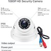 ZOSI 2.0MP 1080P 1920TVL HD-TVI CCTV Security Dome Camera,80ft IR Night Vision, Aluminum Metal Housing for HD-TVI, AHD, CVI 720P,1080P,5MP,4K Analog Surveillance DVR (Renewed)