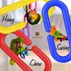 SunGrow Rainbow C-Clips Plastic Chain Links, Bird Swing & Climbing Chain Cage Toy Clips & Hooks, DIY Kids Learning Toys for Classroom, Suitable for Sugar Glider, Rat, Parrot, Bird