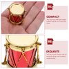 5Pcs Miniature Drum Mini Drum Set Dollhouse Mini Percussion Musical Instrument Model 3D Model Collectible for Home Decor Toy