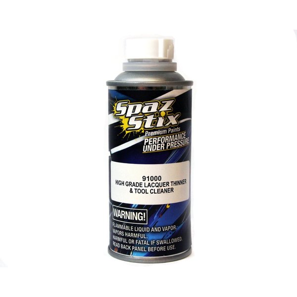 Spaz Stix High Grade Lacquer Thinner and Tool Cleaner, 6-Ounce