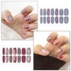 WOKOTO 12 Sheets Glitter Gradient Nail Polish Stickers for Women Nail Art Gel Polish Stickers for Nails Polish Strips Nail Stickers Full Nail Wraps Gel Nail Wraps Nail Art Stickers for Gel Nails