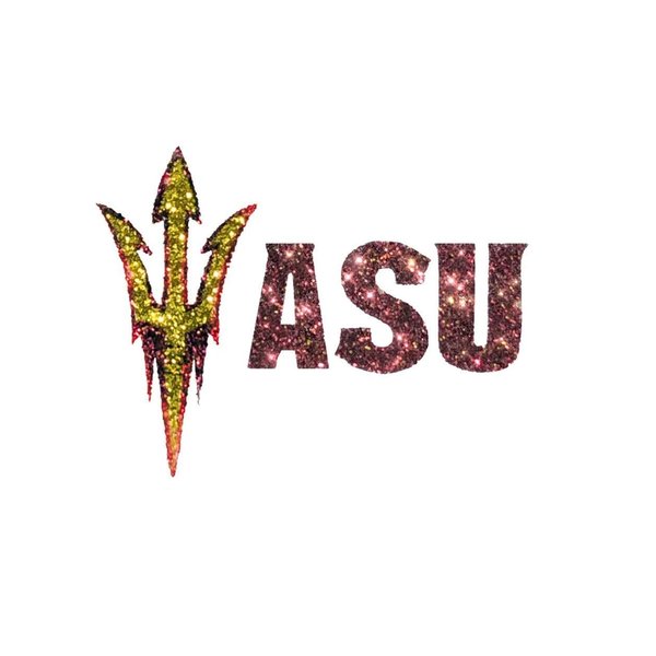 ASU Face Sticker Glitter Tattoos Decal NCAA Fan Gear for Game Day, for sports fans of all ages, Arizona State University Sun Devils ASU Logo and Fork, 4 pack