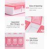 AMOOS Weekly Pill Organizer 2 Times a Day, Stylish Pill Box 7 Day AM PM with Large Compartments, Pill Case Easy to Use, BPA-Free Pill Container for Vitamins, Fish Oils, Supplements, Medicines, Pink