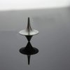 2Pcs Silver Accurate Spinning Top,Forever Spin,Portable Precision Metal Spinner Top Premium Exquisite Perfect Balance Desktop Gyro Toys Vintage Totem Zinc Alloy Toy Desk Little Fidget Toy and Games