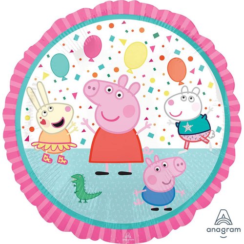 Anagram Peppa Pig Party Supplies Foil Balloon Bouquet Decoration, Multicolored, Party Accessory, 2nd Birthday Officially Licensed