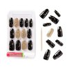 Gold Finger Gel Glam Design Nail, Press On Nails, Gel Nail Kit, Polish Free Manicure Long Length (GD16)