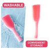 RHOS Hair Brush for Women,Men and Kids-Detangler Brush for Curly,Thick,Short,Thin Hair,Wet Dry Detangling Hair Brush for Smoothing,Anti Breakage-Hair Brush without Ball Tips(Pink)