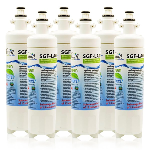 Swift Green Filters (6 Pack) SGF-LA07 LT700-P, 04609690000, 09690, 46-9690, ADQ36006102, ADQ36006101 LG Replacement Water Filter