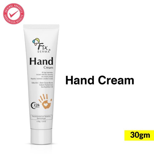 FIXDERMA Hand Cream for Women & Men | Hand Moisturizer | Hand Cream for Dry and Rough Hands | Cocoa Butter | Cream for Itchy Hand | All Skins Types - 30g